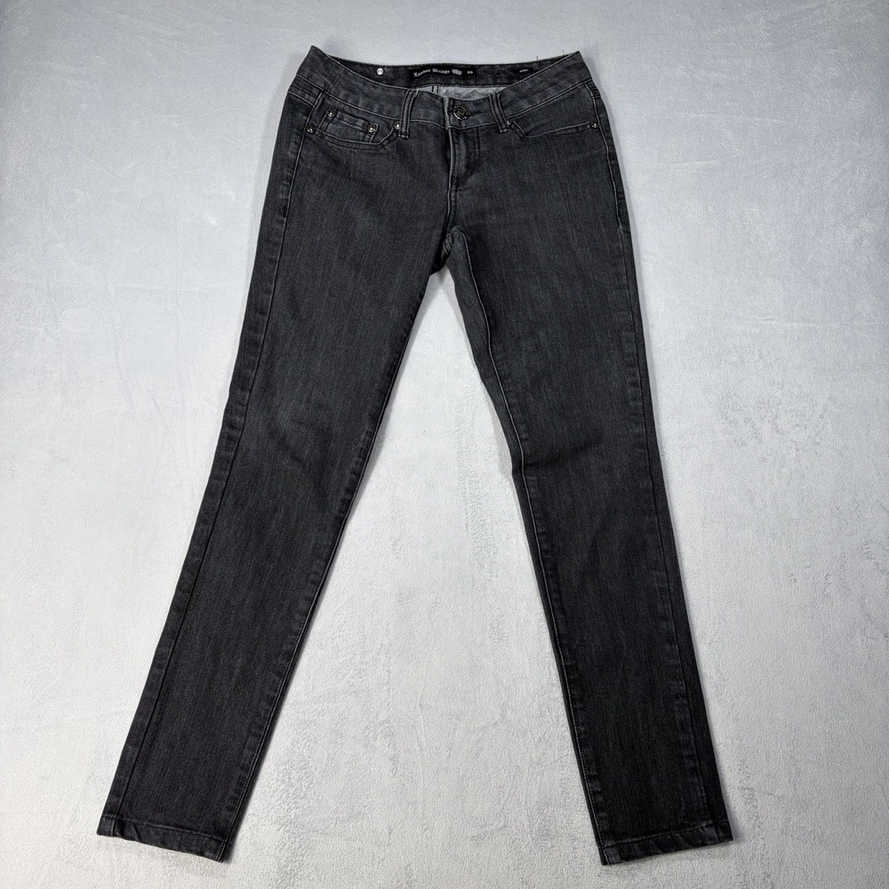 London Bridge Skinny Jeans Women's Size 26 Black Rinse Low Rise  Denim